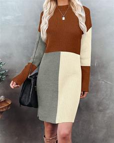 img 3 attached to 👗 G and PL Women's Color Block Long Sleeve Sweater Dress