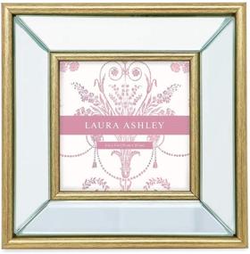 img 3 attached to 🖼️ Add Elegance with Laura Ashley 4x4 Gold Beveled Mirror Picture Frame: Perfect for Wall or Tabletop Display, Photo Gallery, and Wall Art!