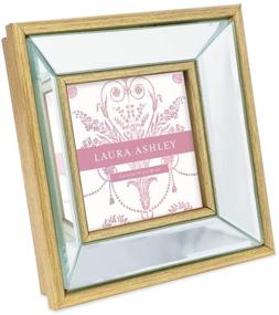 img 4 attached to 🖼️ Add Elegance with Laura Ashley 4x4 Gold Beveled Mirror Picture Frame: Perfect for Wall or Tabletop Display, Photo Gallery, and Wall Art!