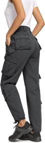 img 3 attached to 👖 Versatile Women's Cotton Cargo Combat Work Pants with 8 Pockets – Military Army Inspired Design for Casual Comfort