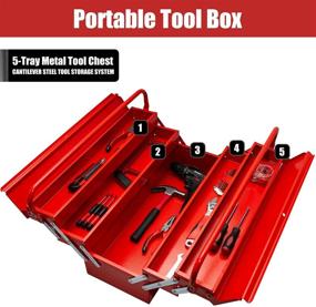 img 3 attached to Portable Symmetrical Toolbox Clamshell Multi Function