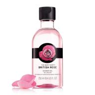 the body shop british rose petal soft shower gel: luxurious floral scent for gentle cleansing, 8.4 fl. oz. logo