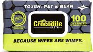 crocodile cloth industrial cleaning wipes: powerful solution for grease, oil, and adhesive removal - 100 giant super absorbent disposable wipes logo
