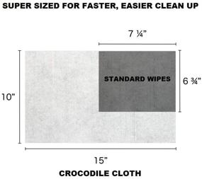 img 1 attached to Crocodile Cloth Industrial Cleaning Wipes: Powerful Solution for Grease, Oil, and Adhesive Removal - 100 Giant Super Absorbent Disposable Wipes