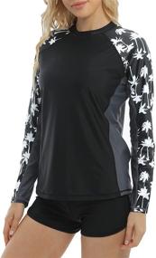 img 4 attached to 👙 Women's UPF 50 Rash Guard with Striped Long Sleeves - Surf Sun Shirt for Bathing