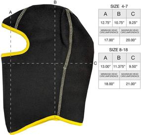 img 1 attached to Warm and Stylish Black Weather Winter Balaclava with Yellow Accents for Boys' Cold Weather Accessories