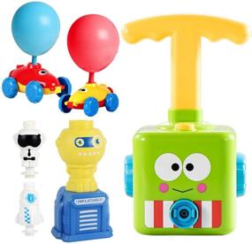 img 4 attached to NEXTAKE Balloon Powered Car and Launcher Set, Balloon Launcher Toy Set - Frog with Launch 🚗 Tower 2 | Balloon Power Racer Air Inertial Car Toy Balloon Launcher Launch Pad with 12 Balloons