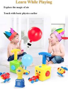 img 3 attached to NEXTAKE Balloon Powered Car and Launcher Set, Balloon Launcher Toy Set - Frog with Launch 🚗 Tower 2 | Balloon Power Racer Air Inertial Car Toy Balloon Launcher Launch Pad with 12 Balloons