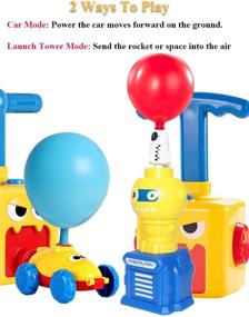 img 2 attached to NEXTAKE Balloon Powered Car and Launcher Set, Balloon Launcher Toy Set - Frog with Launch 🚗 Tower 2 | Balloon Power Racer Air Inertial Car Toy Balloon Launcher Launch Pad with 12 Balloons