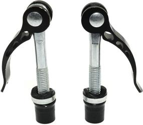 img 2 attached to DZS Elec 2pcs M8x65 Black Bike Seat Clamp Seat Post Quick Release Saddle Parts for Folding Mountain Bike