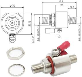 img 3 attached to ⚡ Разрядник молнии типа F от женского к панельному гнезду: O-кольцо, 3 ГГц, 75 Ом с газовым тиристором на 90 В - защита от перенапряжения для телевижионного сигнала