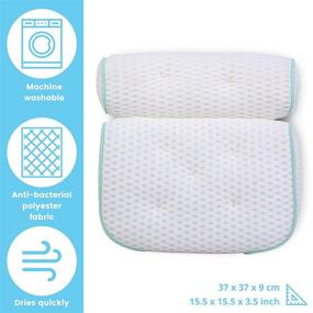 img 2 attached to Azmodi Spa Bath Pillow Comfortable