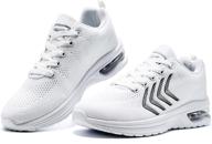 👟 ultimate women's air cushioned sneakers: aomigoct tennis running shoes for fresh foam comfort & lightweight athletic walking with breathable mesh - ideal for indoor and outdoor sports logo