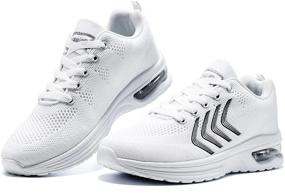 img 4 attached to 👟 Ultimate Women's Air Cushioned Sneakers: Aomigoct Tennis Running Shoes for Fresh Foam Comfort & Lightweight Athletic Walking with Breathable Mesh - Ideal for Indoor and Outdoor Sports