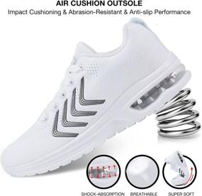 img 1 attached to 👟 Ultimate Women's Air Cushioned Sneakers: Aomigoct Tennis Running Shoes for Fresh Foam Comfort & Lightweight Athletic Walking with Breathable Mesh - Ideal for Indoor and Outdoor Sports