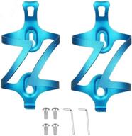 🚲 fouua bike water bottle holder – 2 pack, aluminum alloy bicycle water bottle cage mount – lightweight & durable water bottle cages for road bikes & mountain bikes in blue logo