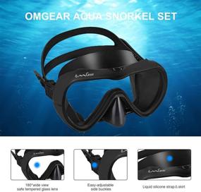 img 3 attached to 🤿 OMGear Snorkel Set: Premium Silicone Dive Goggles with Nose Cover & Snorkel Tube - Complete Snorkeling Gear Package for Scuba Diving, Freediving, Spearfishing & Swimming