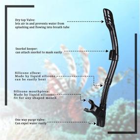 img 2 attached to 🤿 OMGear Snorkel Set: Premium Silicone Dive Goggles with Nose Cover & Snorkel Tube - Complete Snorkeling Gear Package for Scuba Diving, Freediving, Spearfishing & Swimming