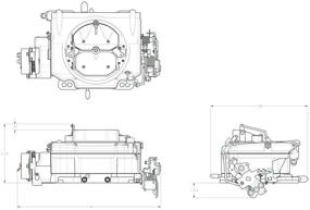 img 2 attached to 🚗 Карбюратор Holley Street Demon: 625 CFM, алюминиевая и черная композитная топливная чаша, электрический поджиг, только бензин, вакуумные вторичные главные каналы.