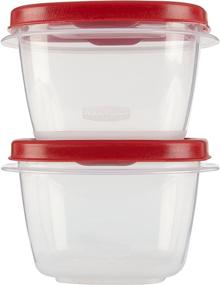 img 3 attached to 🍱 Organize with Rubbermaid Easy Find Lids Food Storage Containers, 2 Cup, Racer Red, 4-Piece Set