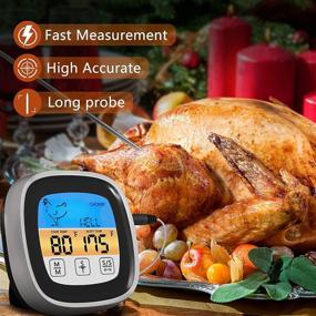 img 1 attached to 🌡️ Digital Instant Read Meat Thermometer with Backlight and Long Probe - Perfect for Cooking Temperatures in Kitchen, Candy Making, Oven, Grill, Deep Fry, Milk, and Yogurt