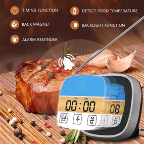 img 3 attached to 🌡️ Digital Instant Read Meat Thermometer with Backlight and Long Probe - Perfect for Cooking Temperatures in Kitchen, Candy Making, Oven, Grill, Deep Fry, Milk, and Yogurt