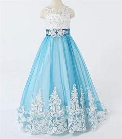 img 3 attached to Enchanting Bow Dream Princess Pageant Dresses for Girls' Clothing