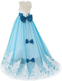 img 4 attached to Enchanting Bow Dream Princess Pageant Dresses for Girls' Clothing