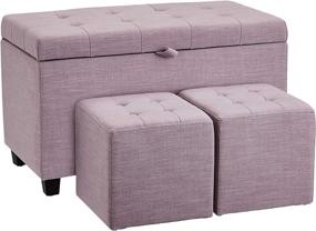 img 4 attached to 🪑 First Hill FHW WFO124PK Lavender Ottomans