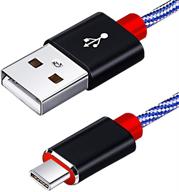 🔌 кабель usb type c shuliancable: быстрая зарядка для samsung galaxy s10/s9/s8, lg, huawei p20, ipad pro 2018, macbook и многое другое (бело-голубой, 3,3 фута) логотип