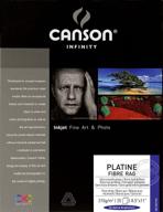 📄 canson infinity platine fibre rag fine art paper, 310g, 8.5x11", 25 sheets (206211031) logo