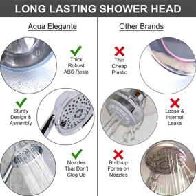 img 2 attached to 🚿 High Pressure Handheld Shower Massager - Adjustable Rainfall Spray with Removable Rain Head - Massage & Mist Handheld Showerhead - 2.5 GPM - Chrome