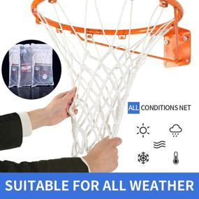 img 3 attached to 🏀 Spring Meow Heavy Duty Outdoor Basketball Net - Replacement Net for Standard 12 Loop Rim - Basketball Hoop Net for Optimal Performance