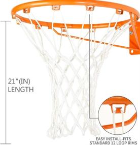 img 1 attached to 🏀 Spring Meow Heavy Duty Outdoor Basketball Net - Replacement Net for Standard 12 Loop Rim - Basketball Hoop Net for Optimal Performance