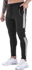img 4 attached to GANSANRO Mens Jogger Sweatpants: 👖 Stylish Slim-Fit Workout Pants with Pockets