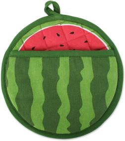 img 1 attached to 🍉 DII Watermelon Collection Kitchen Set with Potholder & Dishtowel - Sweet Summer, 4-Piece Pack