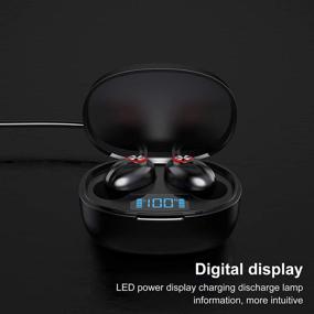 img 2 attached to JELLICO Bluetooth 5.0 Wireless Earbuds with Charging Case - TWS Stereo Noise Cancelling Headphones, Built-in Mic and Premium Sound for Sports, Deep Bass (Black)