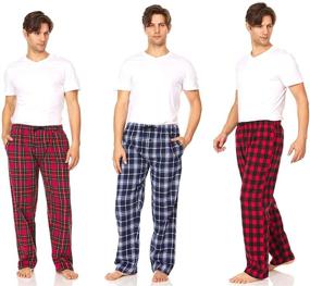 img 4 attached to DARESAY Super Soft Flannel Bottoms Pockets Men's Clothing and Sleep & Lounge
