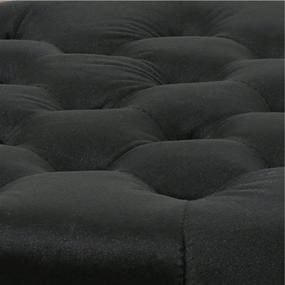 img 1 attached to 🪑 Carlos Glam Velvet Tufted Ottoman in Black by Christopher Knight Home