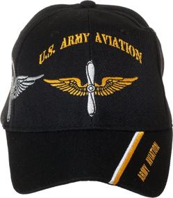 img 3 attached to 🧢 Authentic Artisan Owl Official US Army Aviation Black Baseball Cap with Embroidered Design