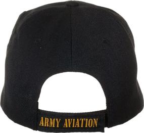 img 1 attached to 🧢 Authentic Artisan Owl Official US Army Aviation Black Baseball Cap with Embroidered Design