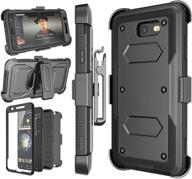 📱 njjex galaxy j7 sky pro case for samsung j7 v/j7 perx/j7 prime/j7 2017 - [nbeck] heavy duty rugged holster phone cover with built-in screen protector, locking belt swivel clip, kickstand [black] logo