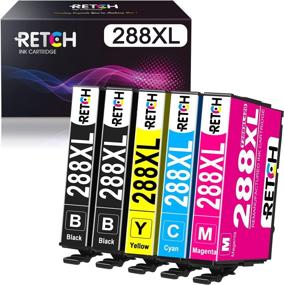 img 4 attached to 🖨️ RETCH 288-XL Remanufactured Ink Cartridge Replacement for Epson 288 XL 288XL T288XL T288 Ink for Expression Home XP-330 XP-340 XP-430 XP-434 XP-440 XP-446 Inkjet Printer (Pack of 5)