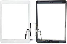 img 1 attached to 📱 iPad Air 1 / iPad 5 5th A1474 A1475 A1476 Touch Screen Digitizer Replacement with Home Button (White)