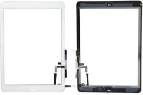 img 1 attached to Сенсорное стекло дигитайзера на iPad Air 1 / iPad 5 5th A1474 A1475 A1476 с заменой кнопки Home (белое)