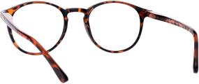 img 1 attached to 👓 Vintage Round Keyhole Horn Rim Reading Glasses with a Slim Plastic Frame