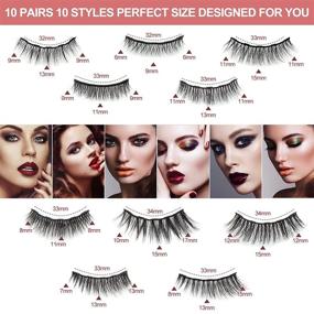 img 1 attached to 👁️ 10 Pairs UJM Magnetic Eyelashes with Magnetic Eyeliner, 2 Tubes of 5D Magnetic Lashes Kit, Reusable Magnetic False Lashes with Mirror Box for Long-Lasting, Natural Look without Glue