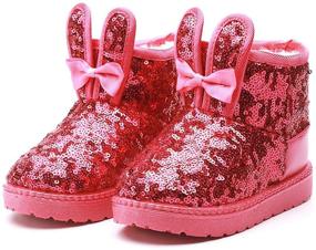 img 4 attached to 🥾 DADAWEN Зимняя водонепроницаемая обувь для маленьких мальчиков: прочная и надежная обувь для холодного времени года