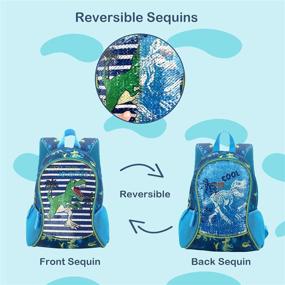 img 2 attached to Versatile and Lightweight HAPPYSUNNY Reversible Preschool Kindergarten Backpacks: Ideal for Young Explorers