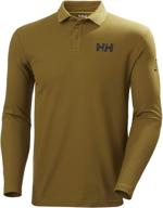 men's helly hansen hydropower shore long sleeve shirt - medium size logo